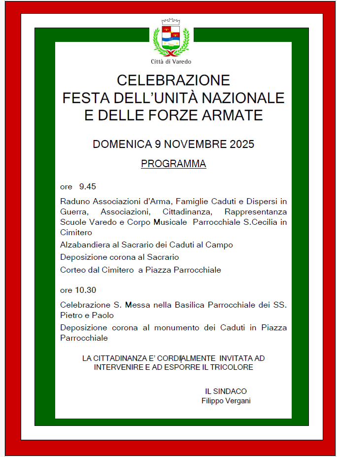 Celebrazione Festa dell Unità Nazionale e delle Forze Armate foto 