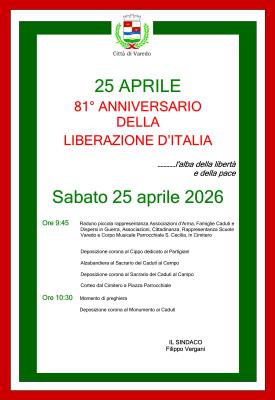 Celebrazione 81° anniversario della Liberazione d’Italia foto 