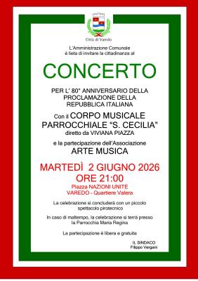Concerto per l’80° anniversario della proclamazione della Repubblica Italiana foto 