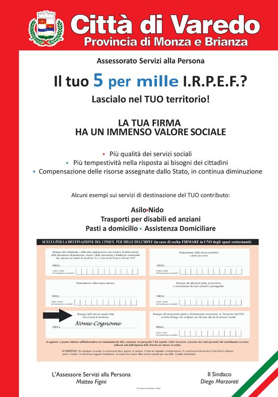 Il tuo 5x1000 dell I.R.P.E.F.? Lascialo nel tuo territorio foto 