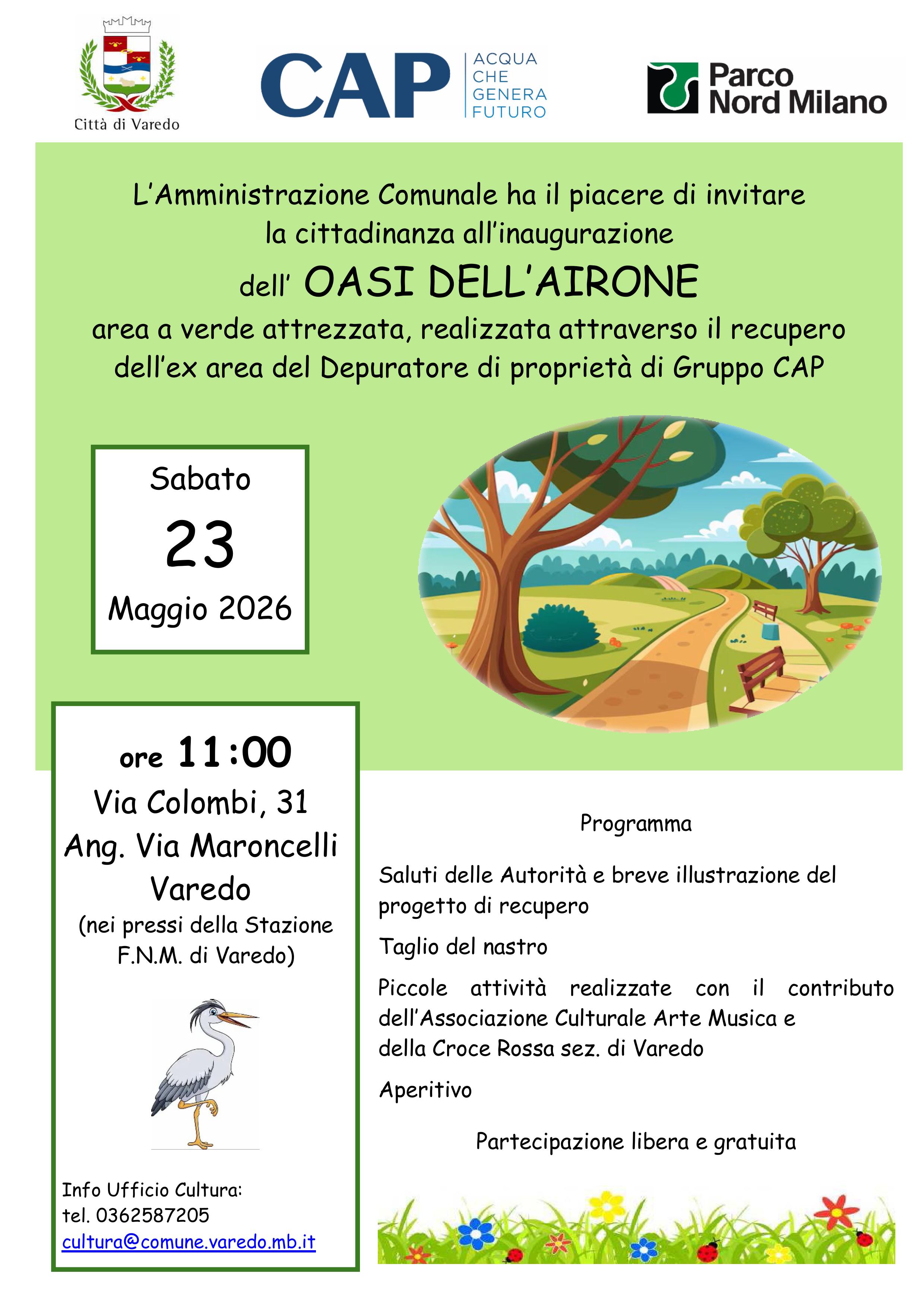 INAUGURAZIONE OASI DELL’AIRONE