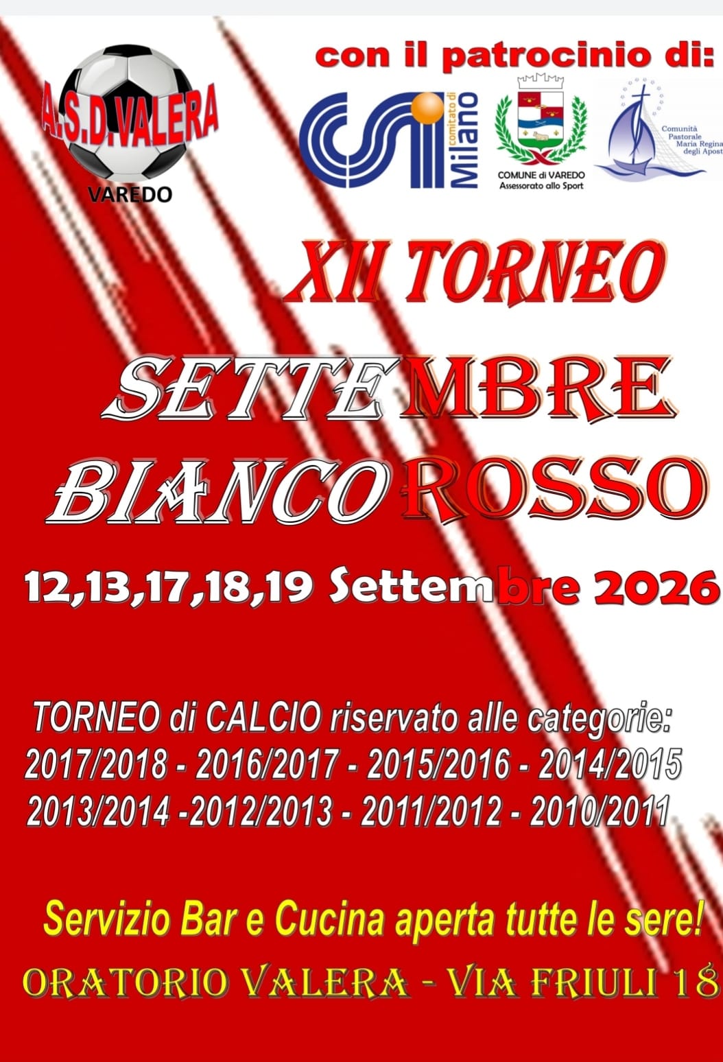 XII edizione Settembre Biancorosso