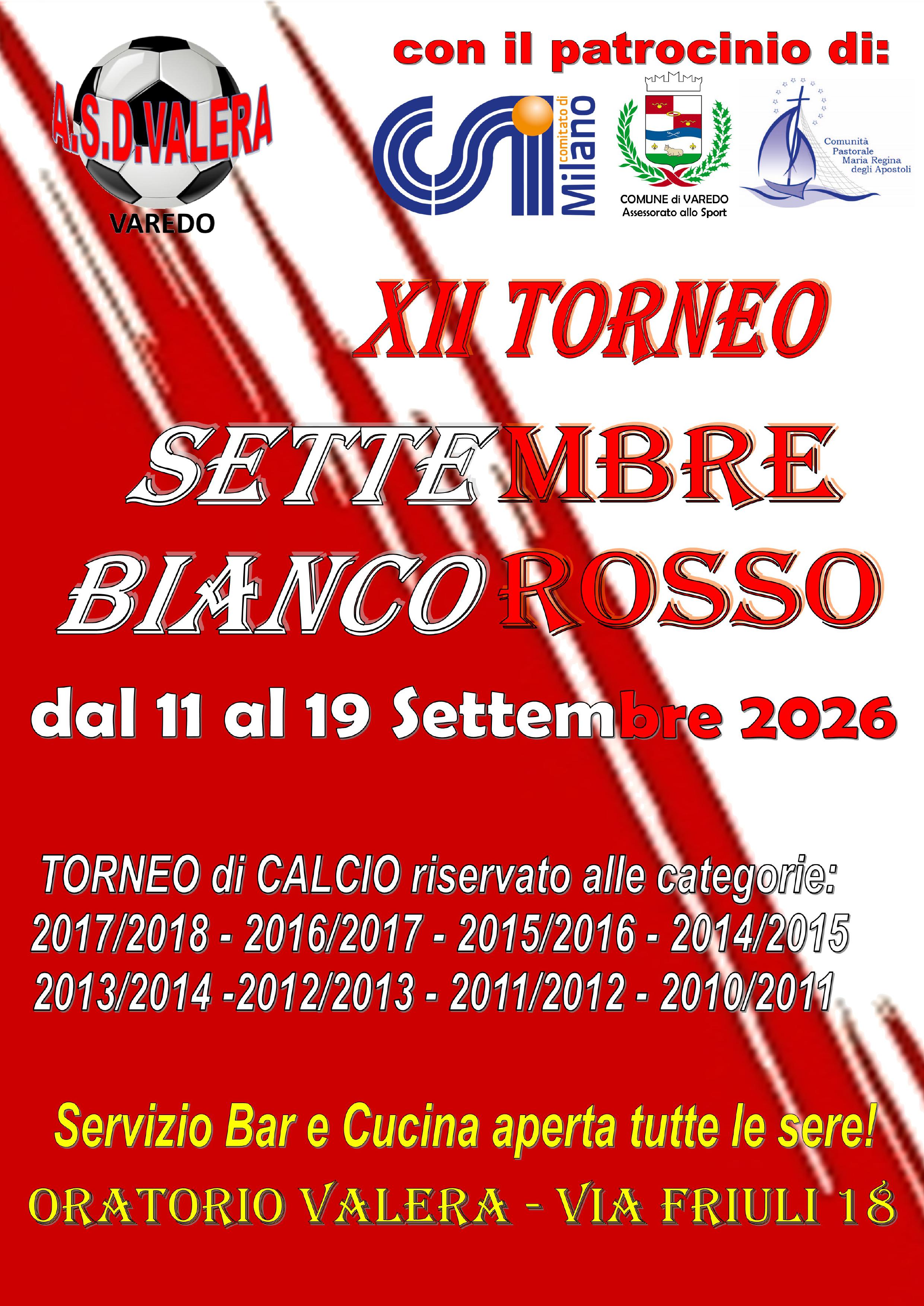 XII edizione Settembre Biancorosso