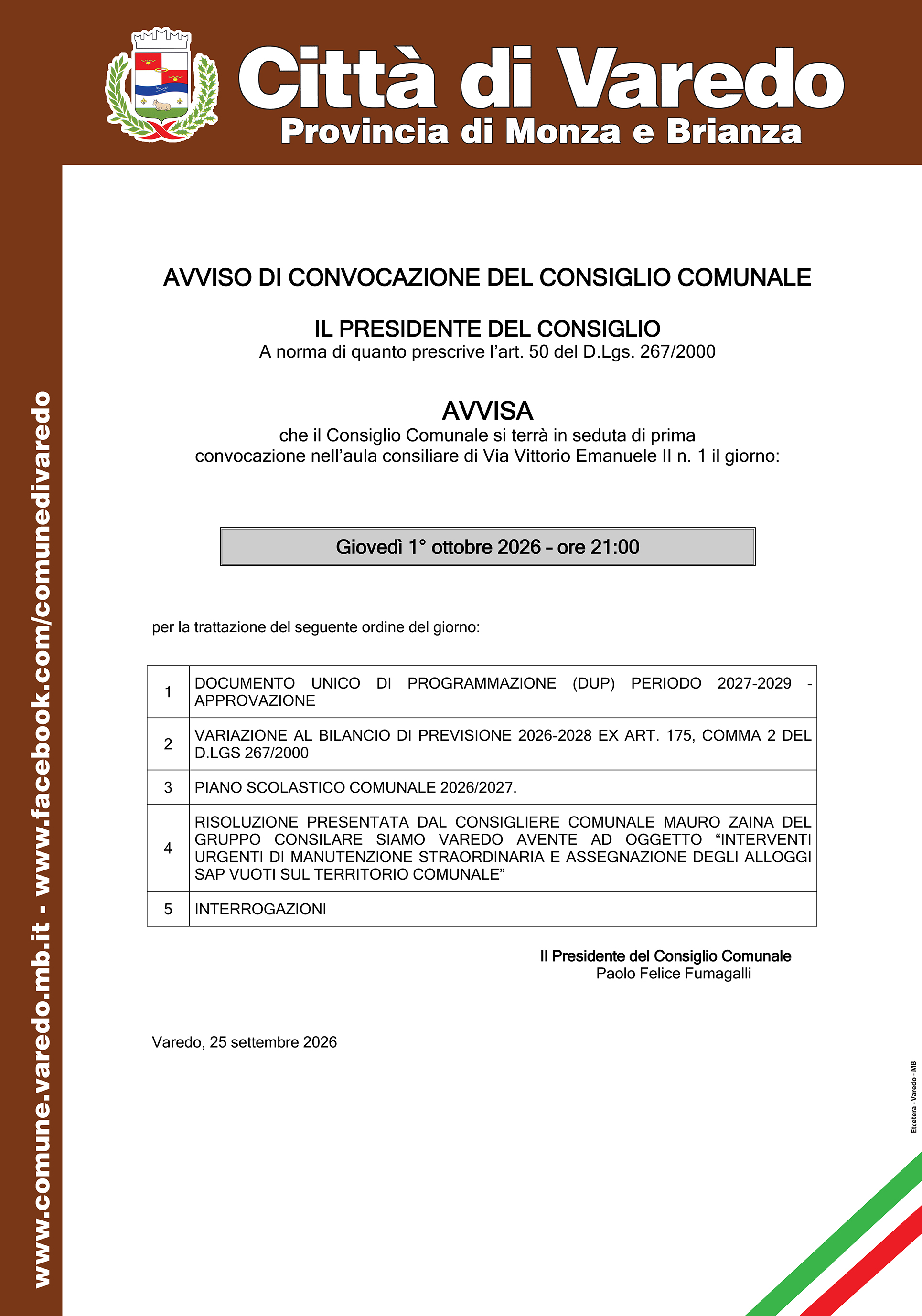 Consiglio Comunale